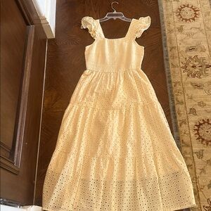 Elegant Cream Eyelet Dress